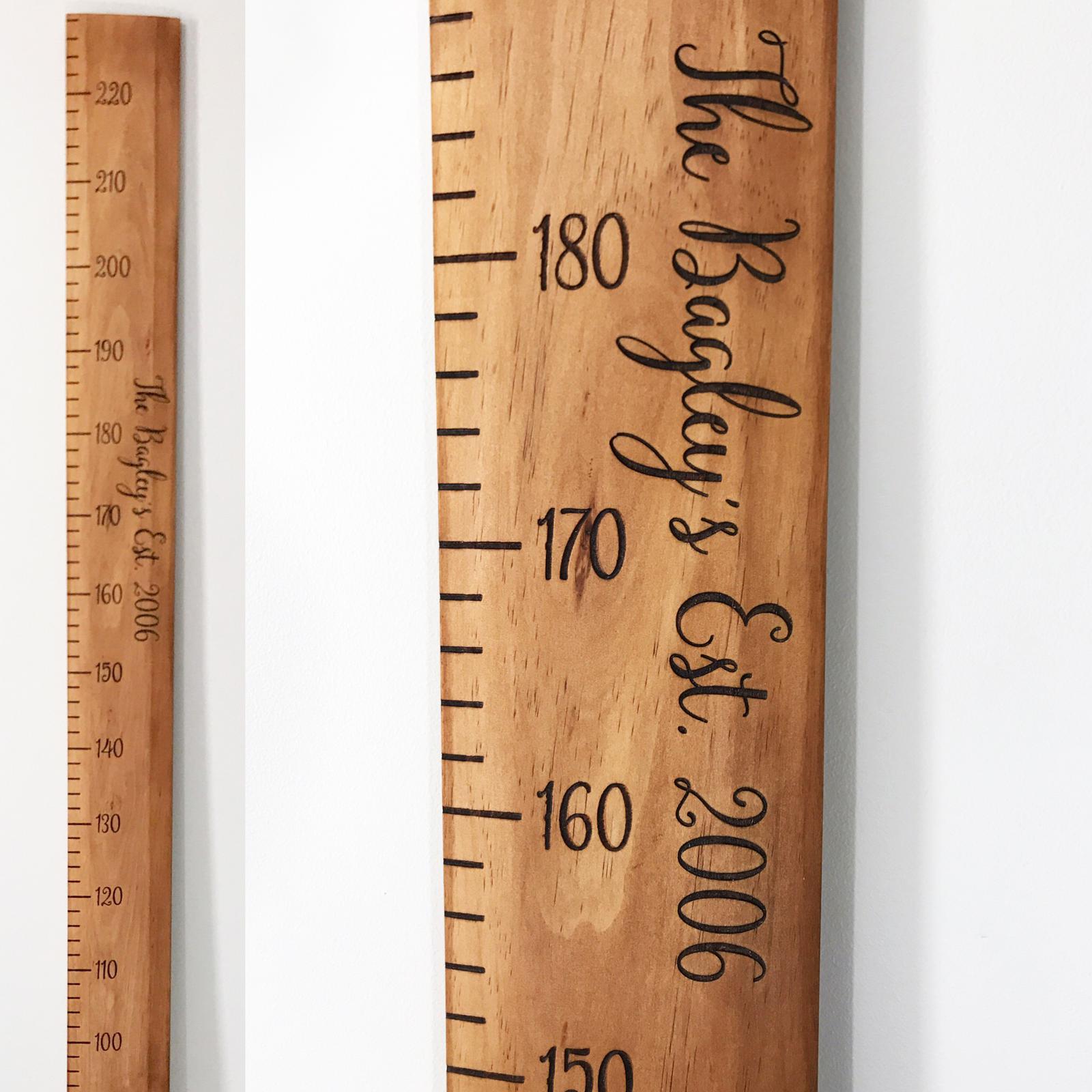 Custom Lasered Height Ruler
