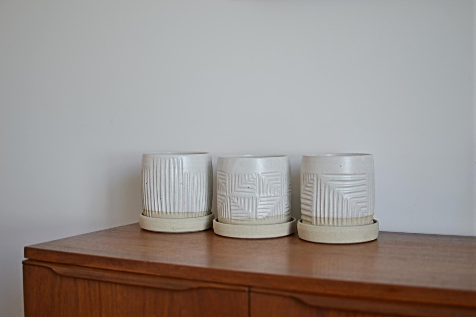 Carved planters
