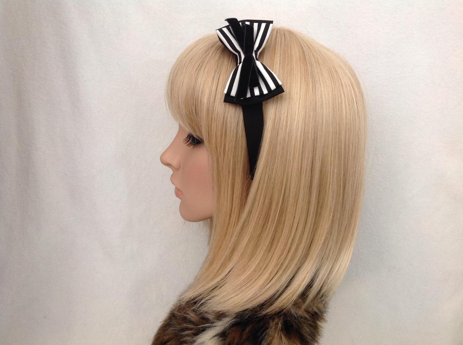 Black & white striped headband