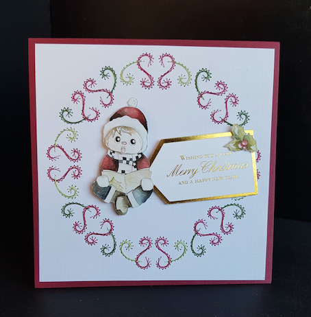 Embroidered Christmas Card