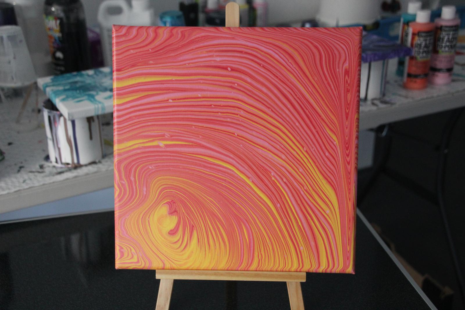 Sunset Inspired - Fluid Art Canvas