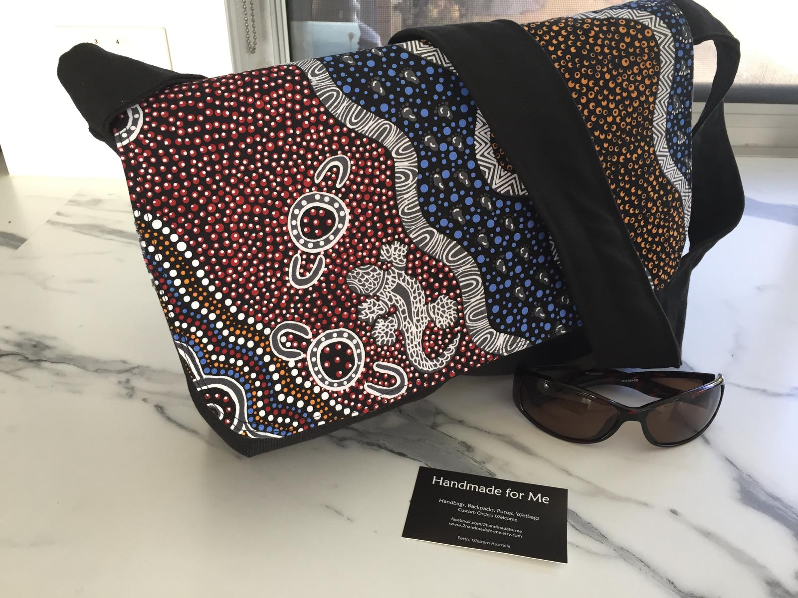 Aboriginal Goanna Design Messenger Bag
