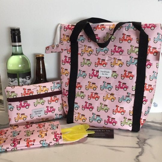 Insulated Cooler Bag, Snack Bag & Cutlery Bag