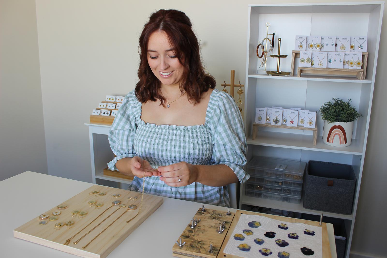 Owner Ella in her home studio