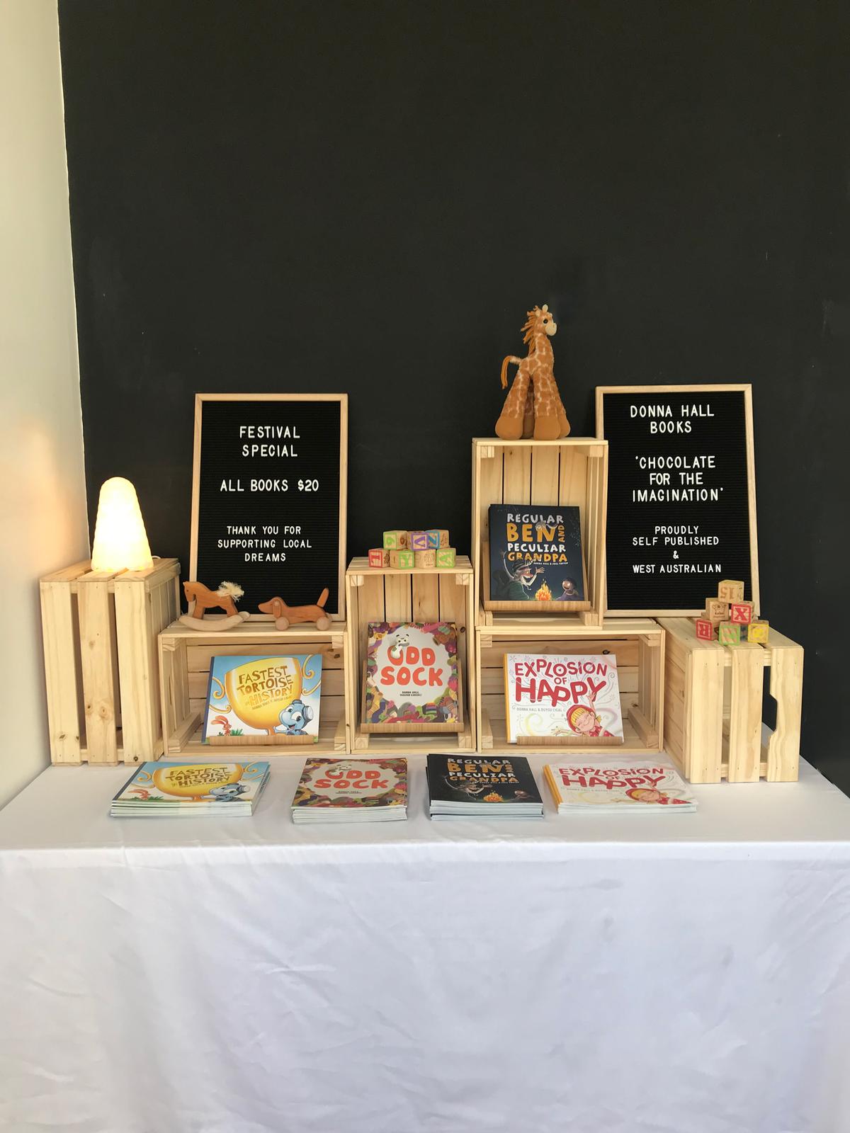 Donna Hall stall display