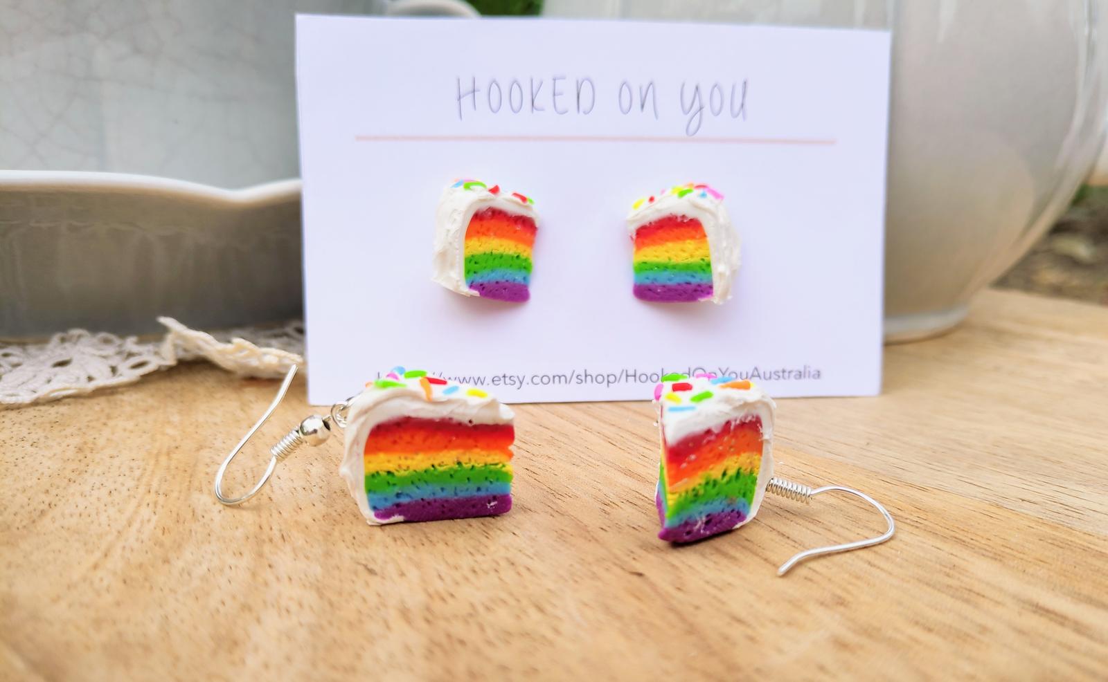 Rainbow Cake Earrings