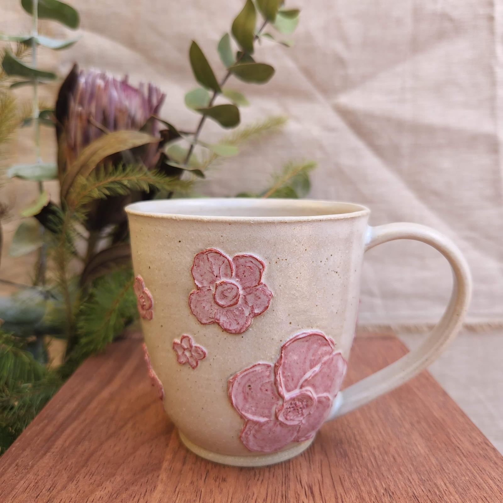 Pink 3D Flower Mug