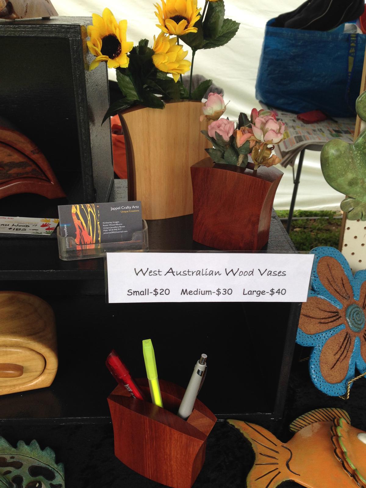 West Australian Wood Vases