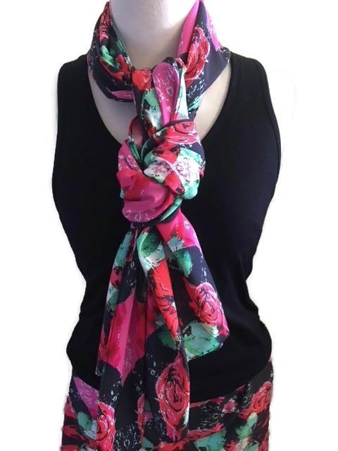 Roses Scarf & Beach Wrap