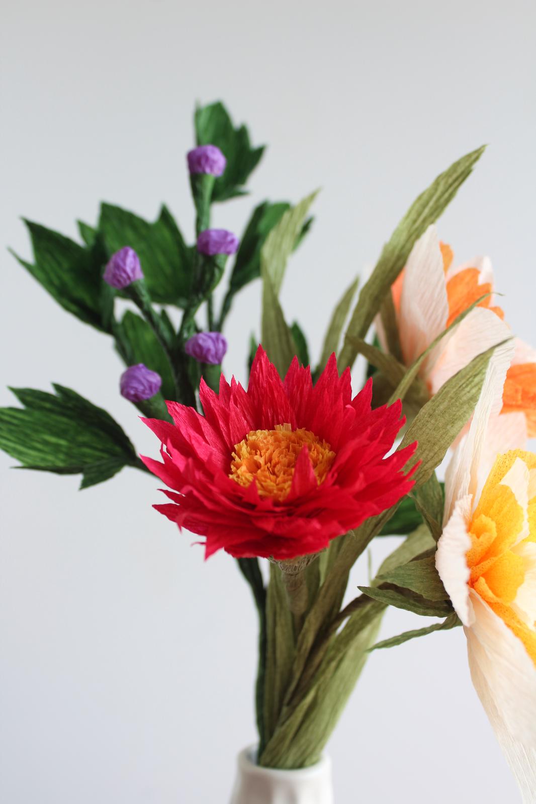 Paper Spring Bouquet Featuring Everlastings, photographed by Carrissa Wu