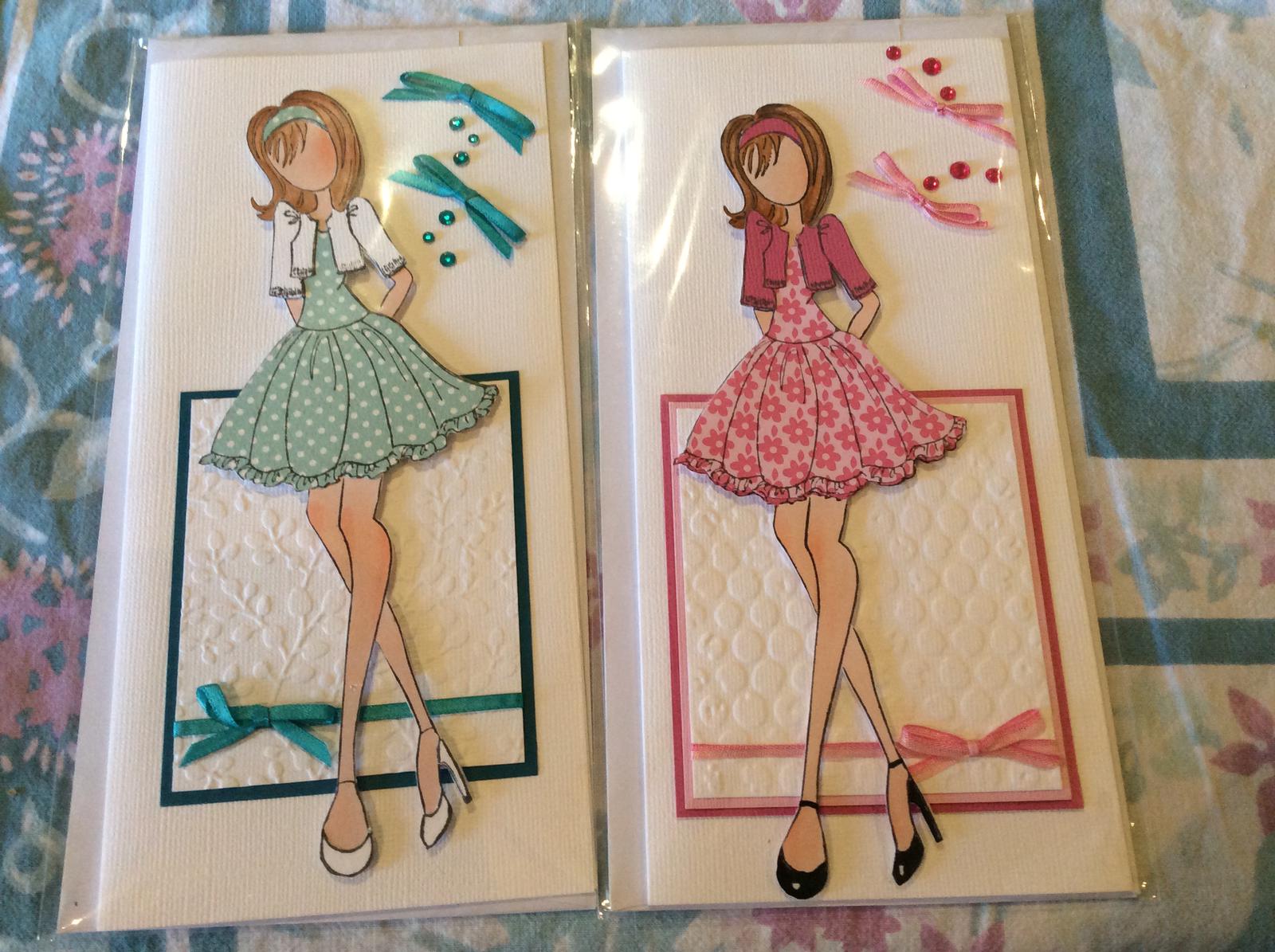 Two girl cards