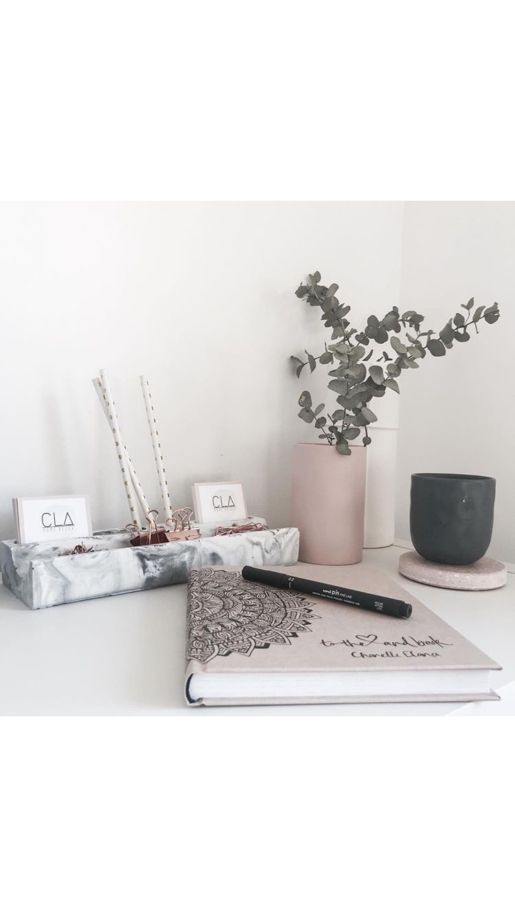 Desk organiser styled