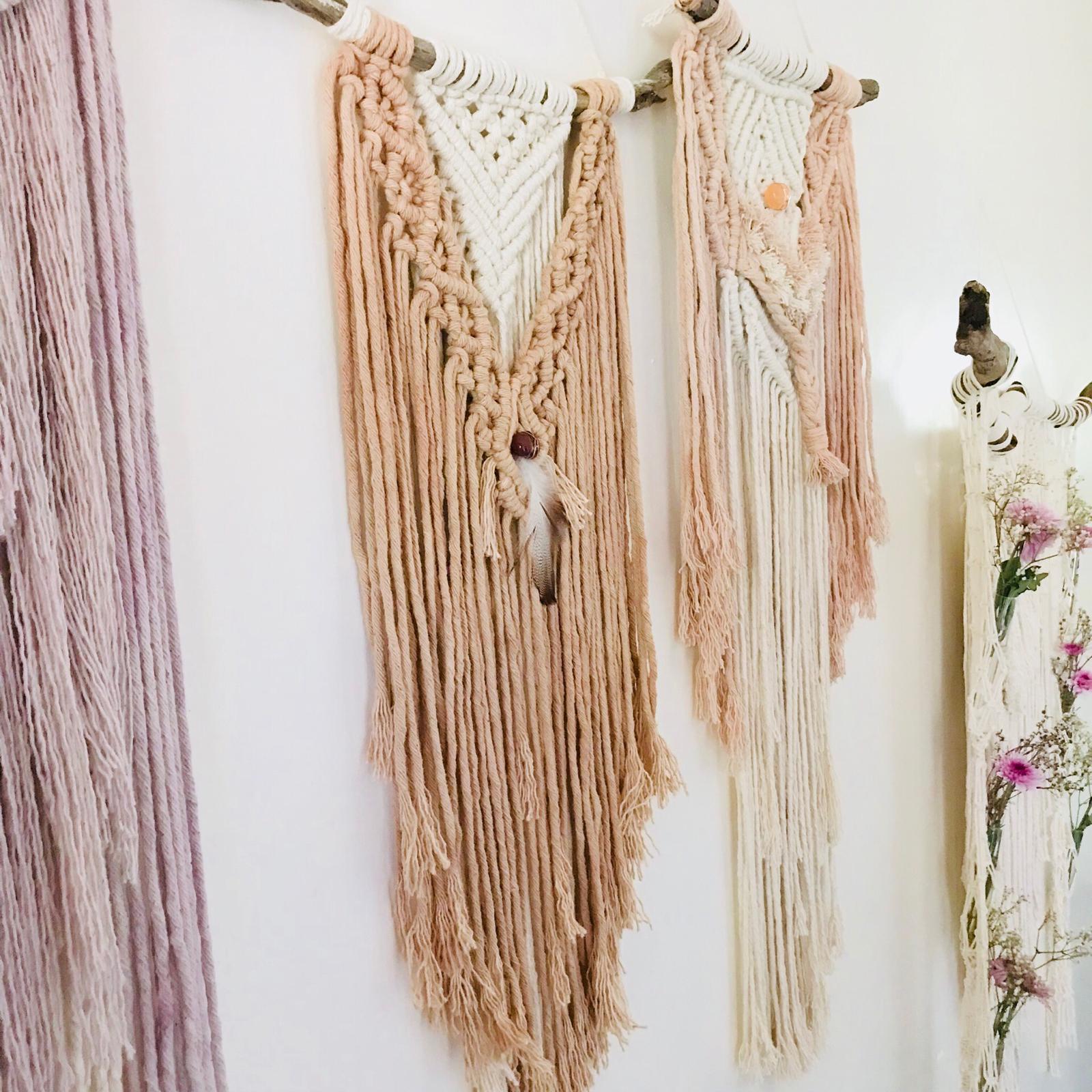 Botanically dyed wall hangings