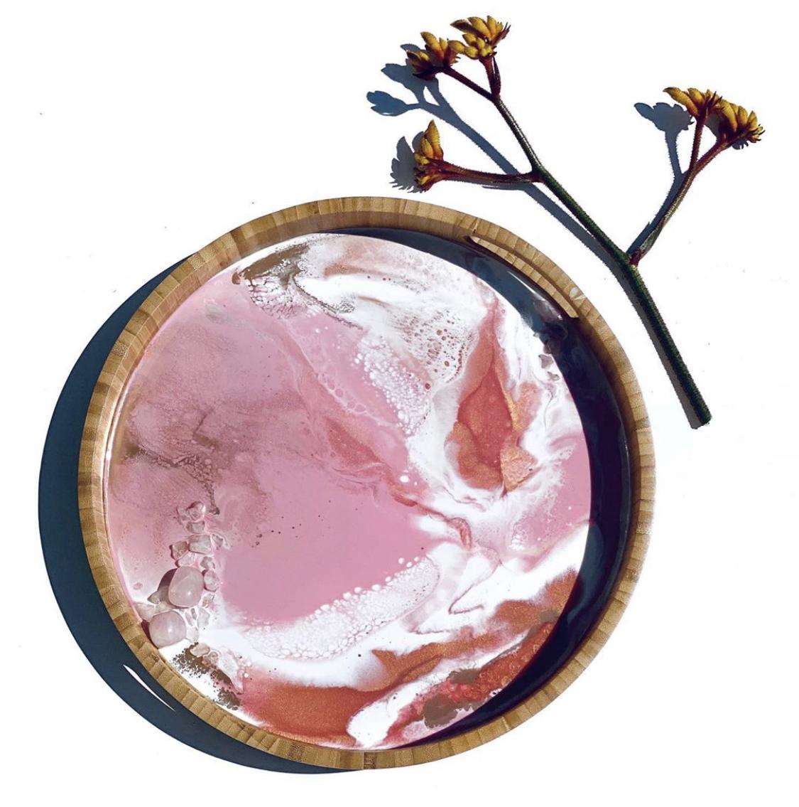 Rose Quartz Drinks Tray