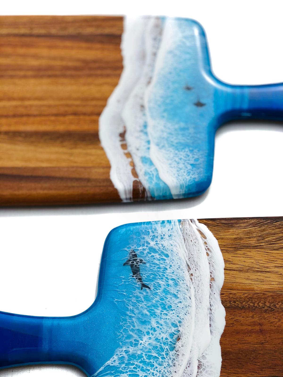 Hand Painted Shark and Manta Cheeseboards