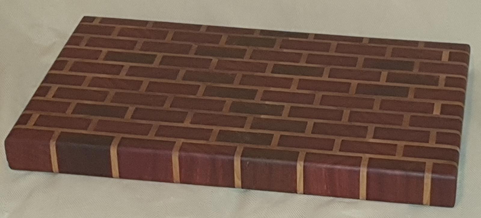 Curly Jarrah and Maple Chopping Board (large/heavy)