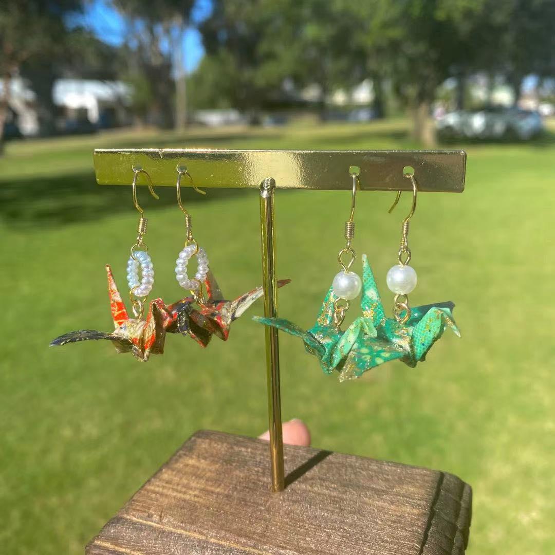 Handmade origami earrings