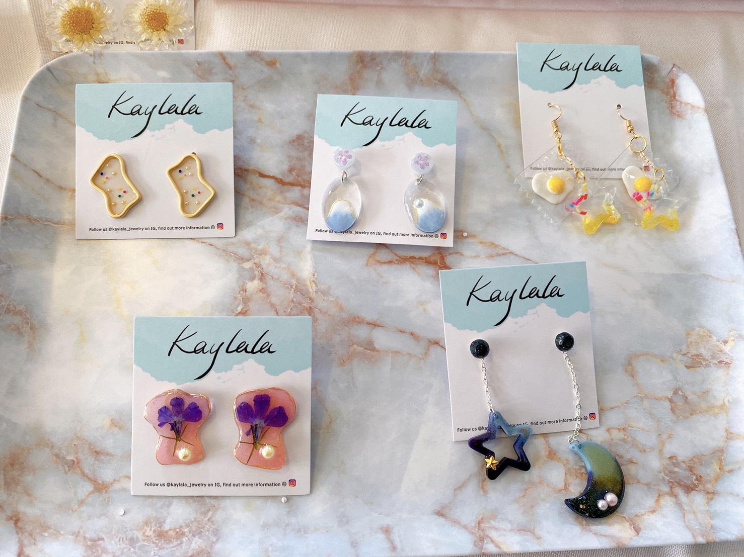 Handmade resin earrings