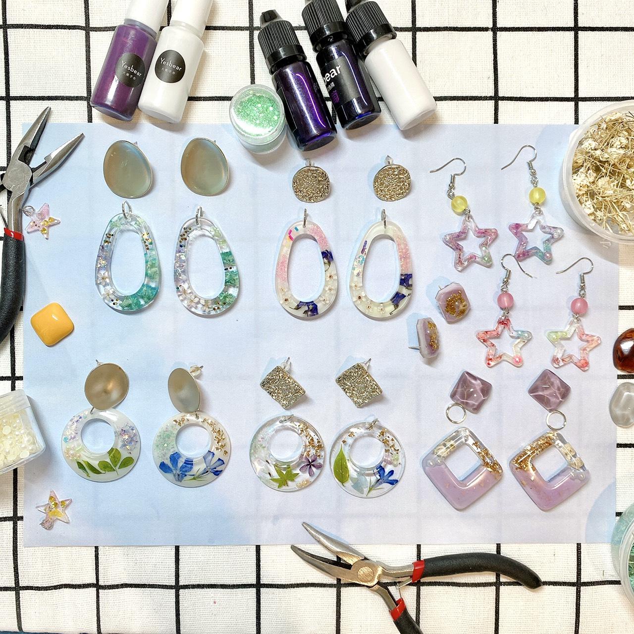Handmade resin earrings