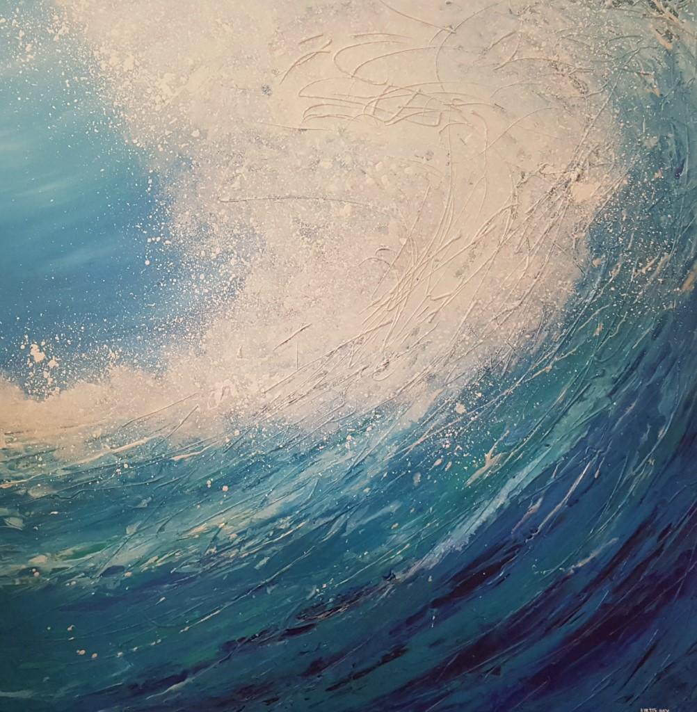 Abstract Art Painting "Rolling Waves"