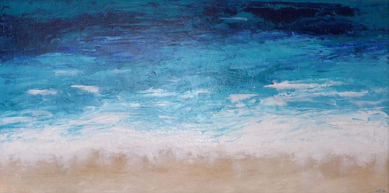Abstract Art Painting "Aerial Ocean"