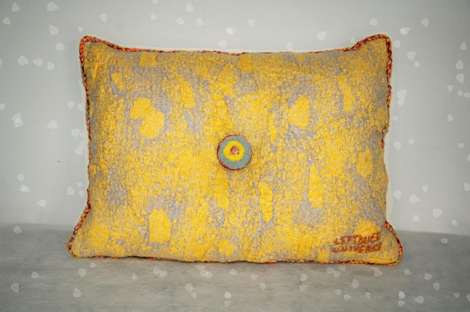 The Joy Of A Sunny Day - handmade textile cushion