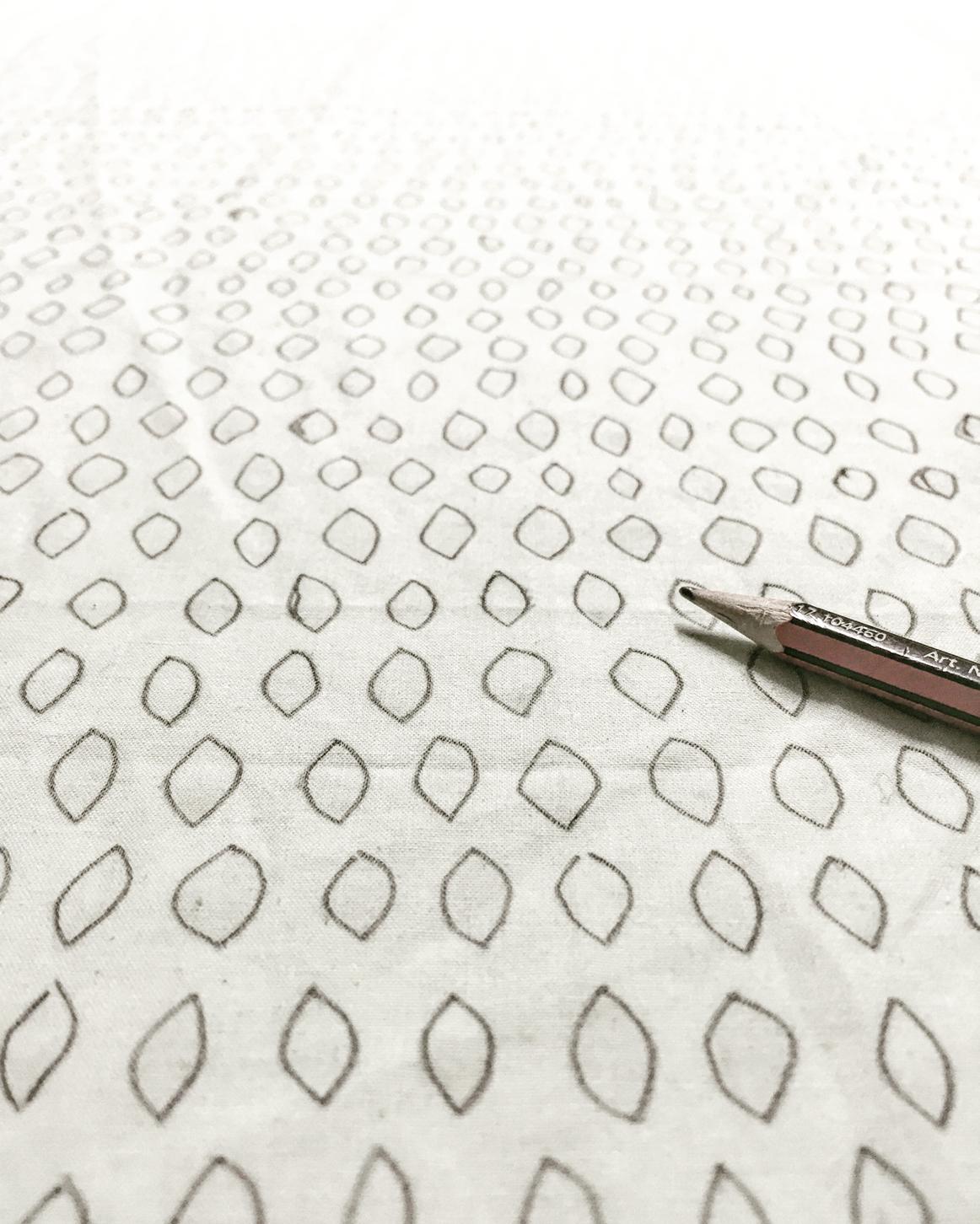 Harlequin Seeds - textile design in the making