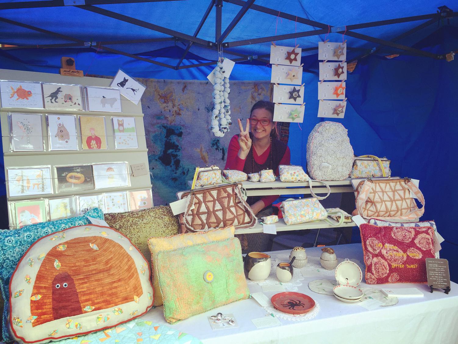 my stall at Perth Makers Market in December 2016