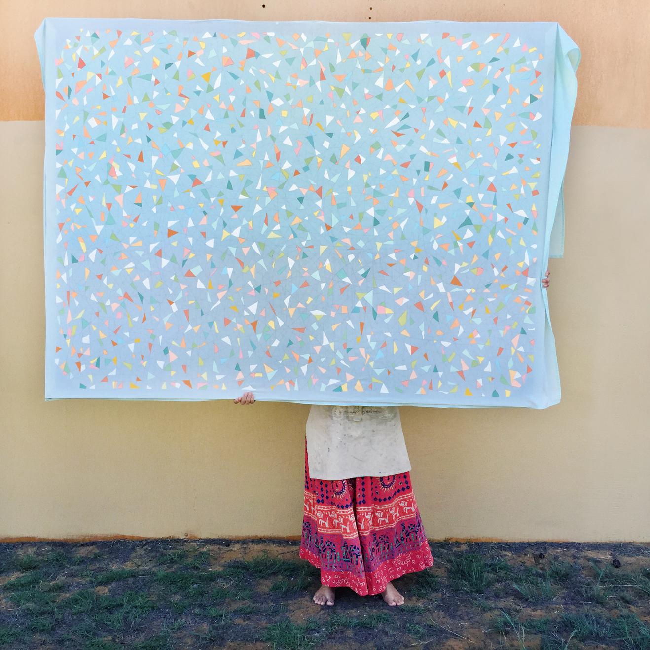 Rlung Rta - textile design process step