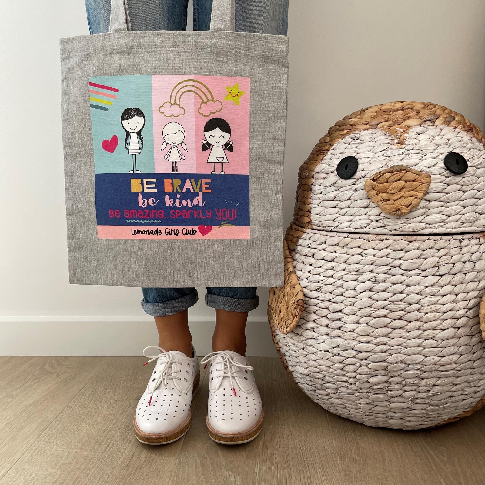 Lemonade Girls Club Be Brave Tote Bag
