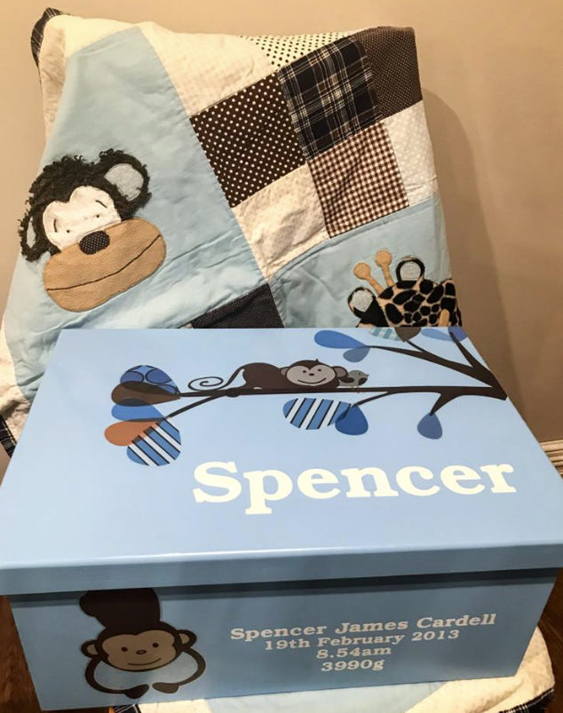 Blue Monkey Memory Box