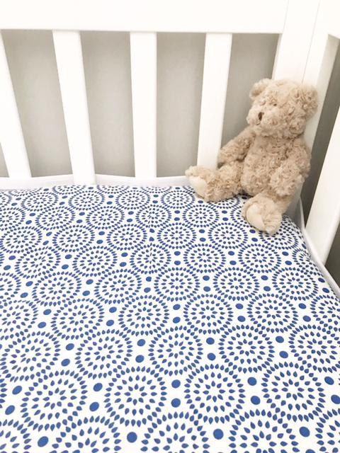 Blue Aztec Fitted Cot Sheets
