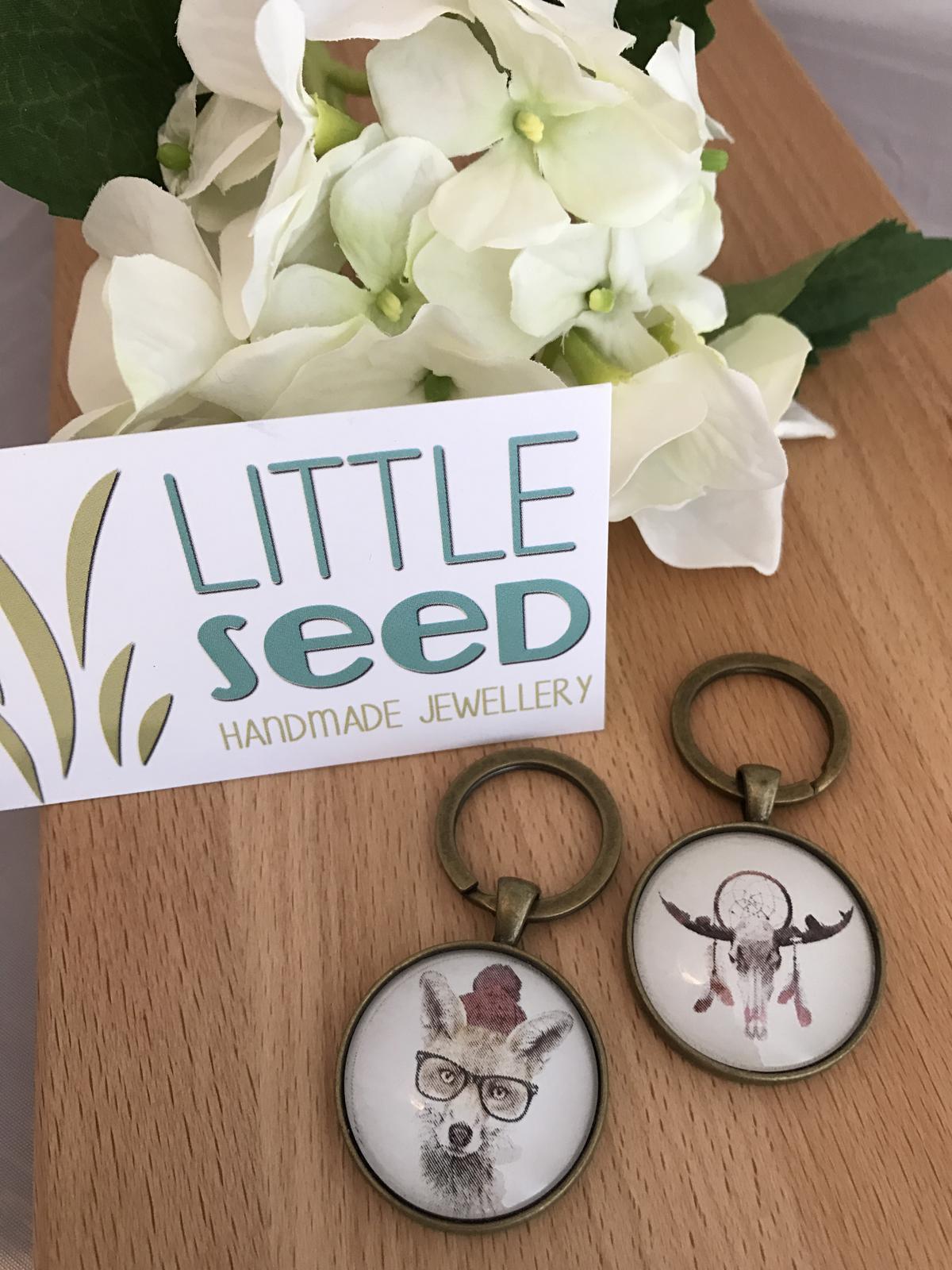 Glass tile keyrings