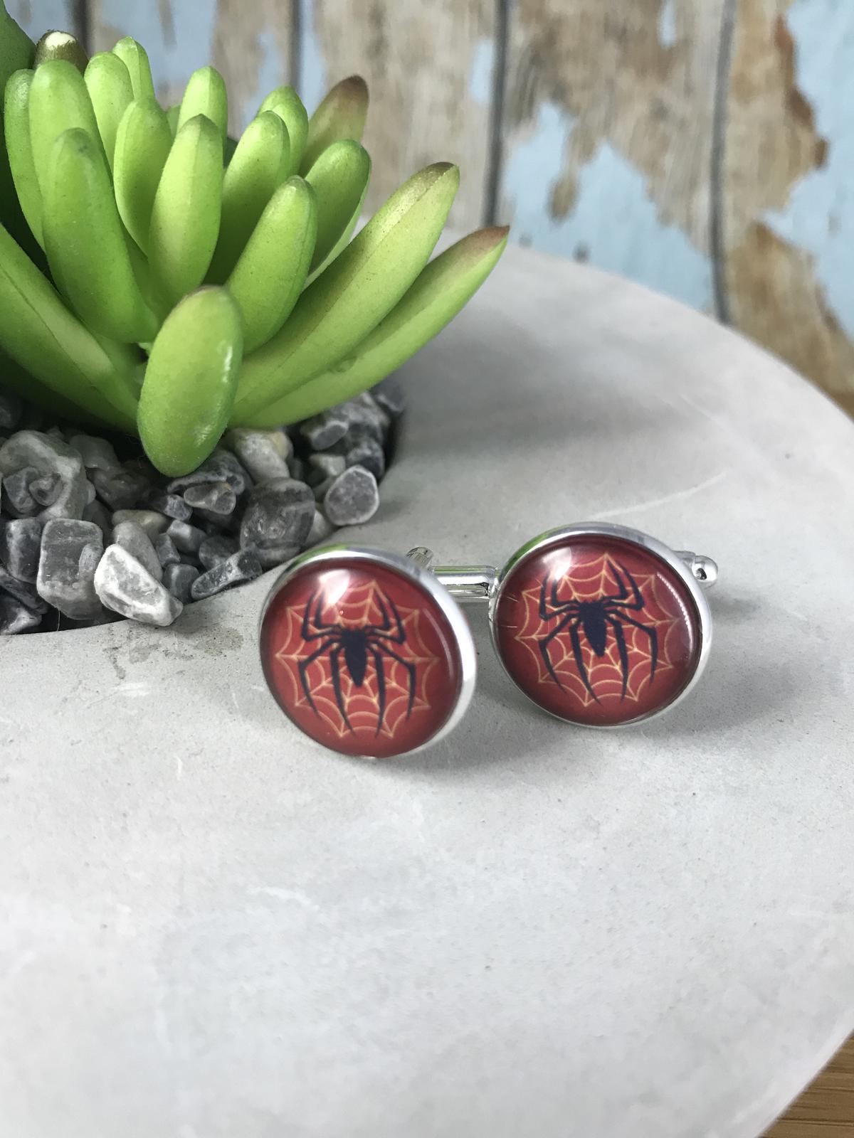Glass tile cufflinks