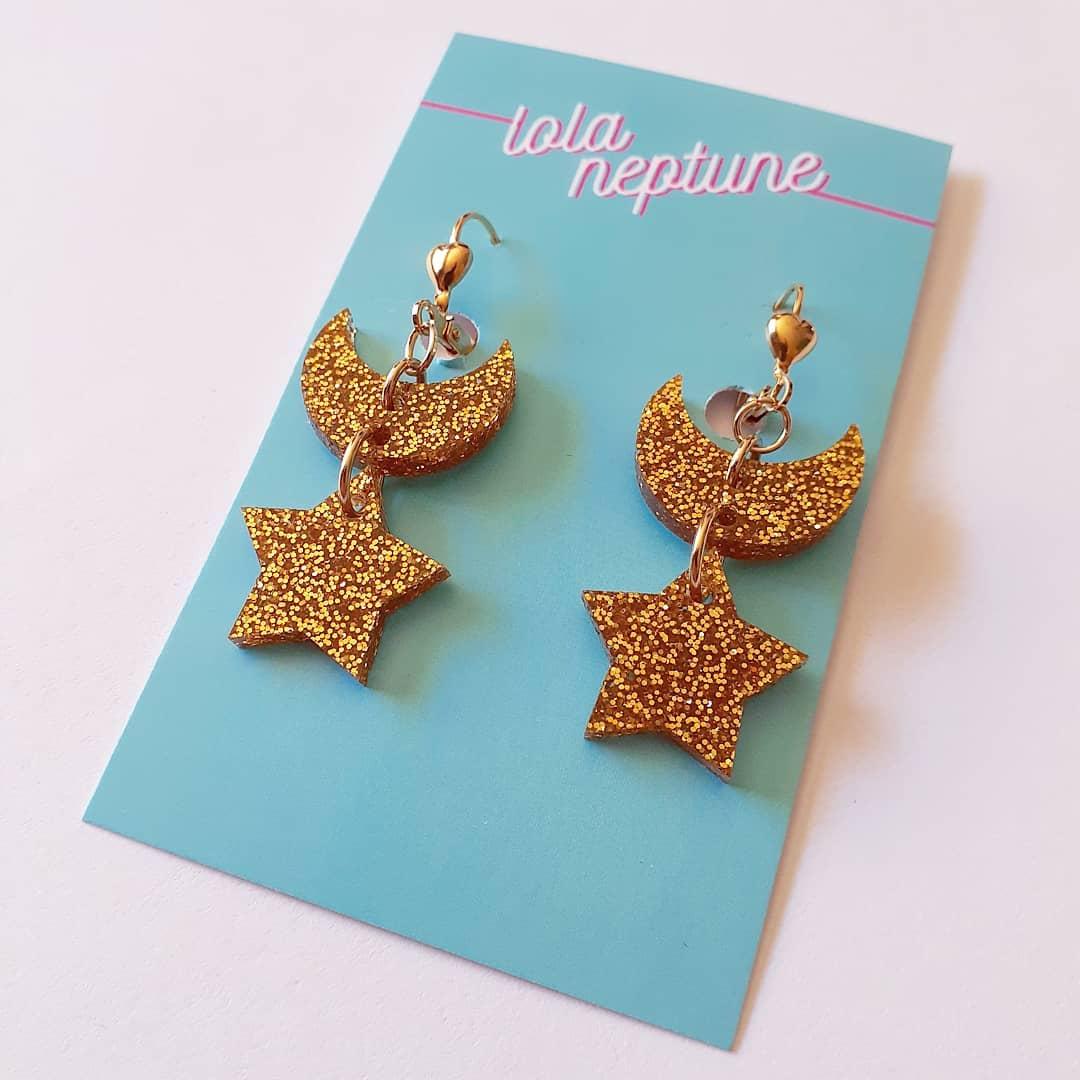 moon princess earrings