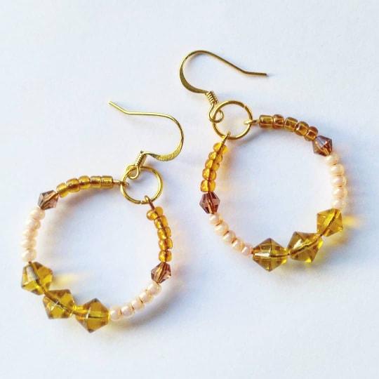 beaded hoops