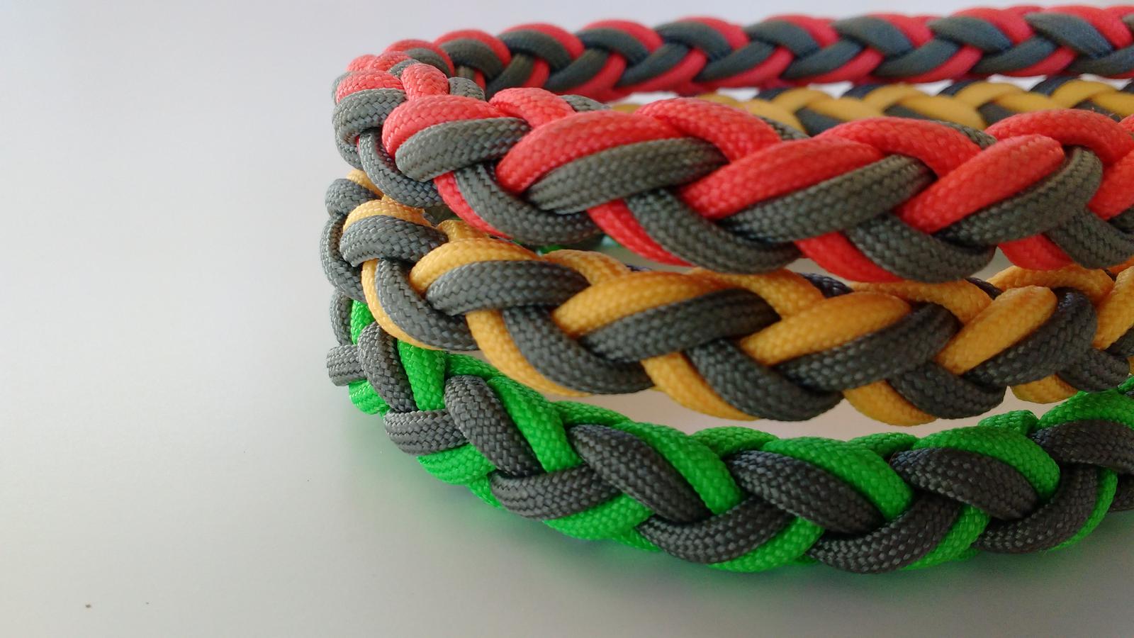 Close-up of dog lead handles
