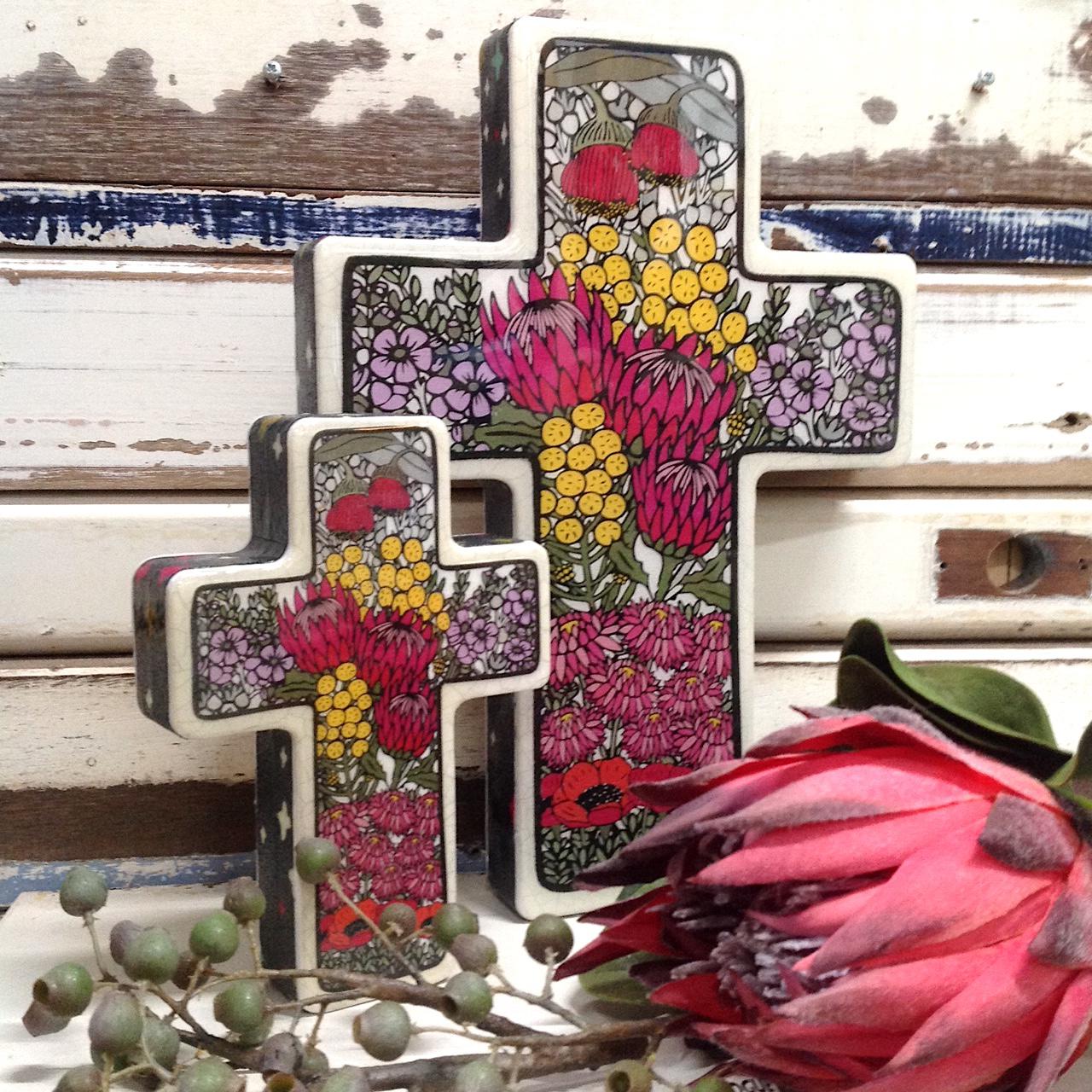 Lost & Found Wildflower Cross - Large & Small