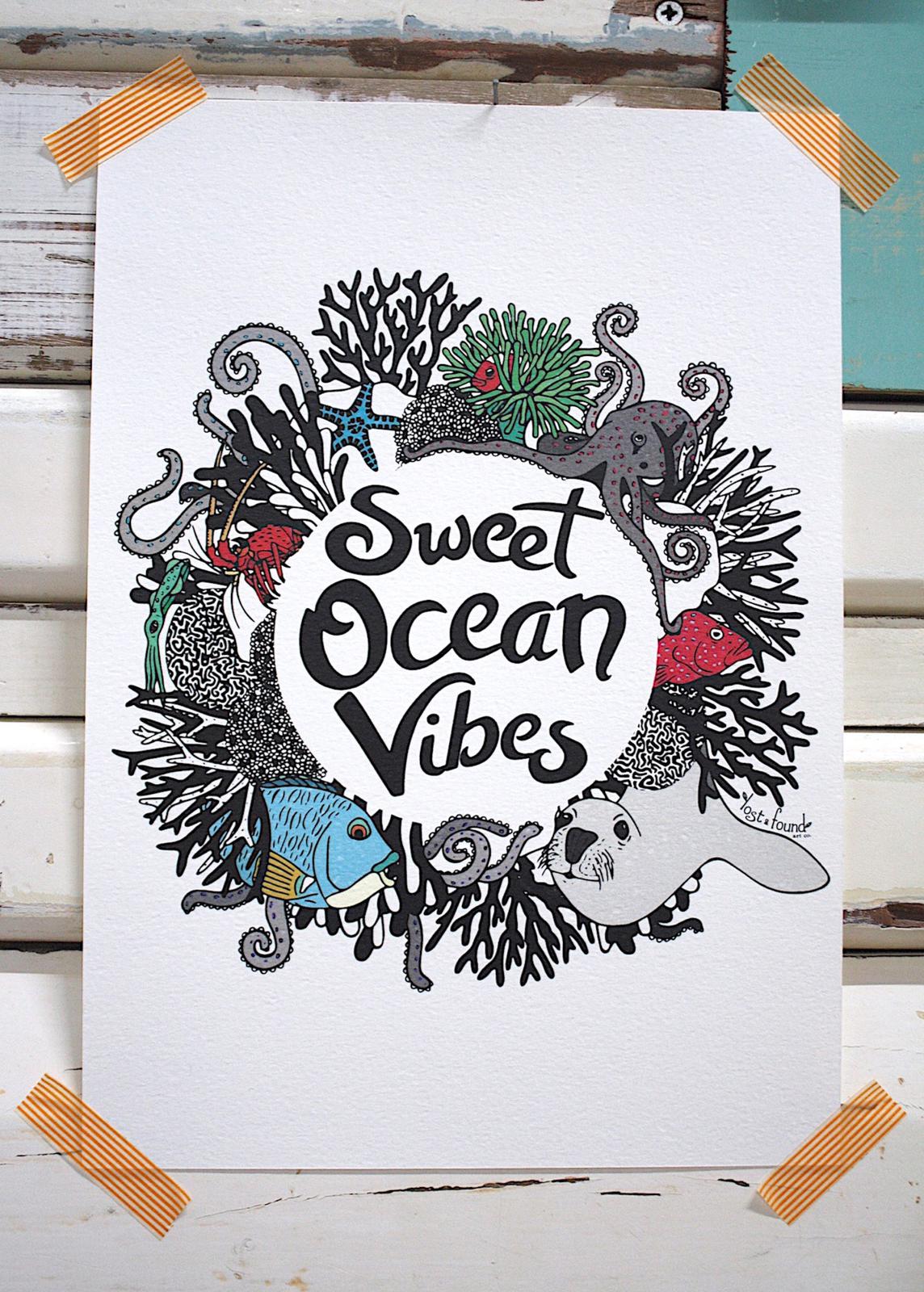 Sweet Ocean Mandala Print