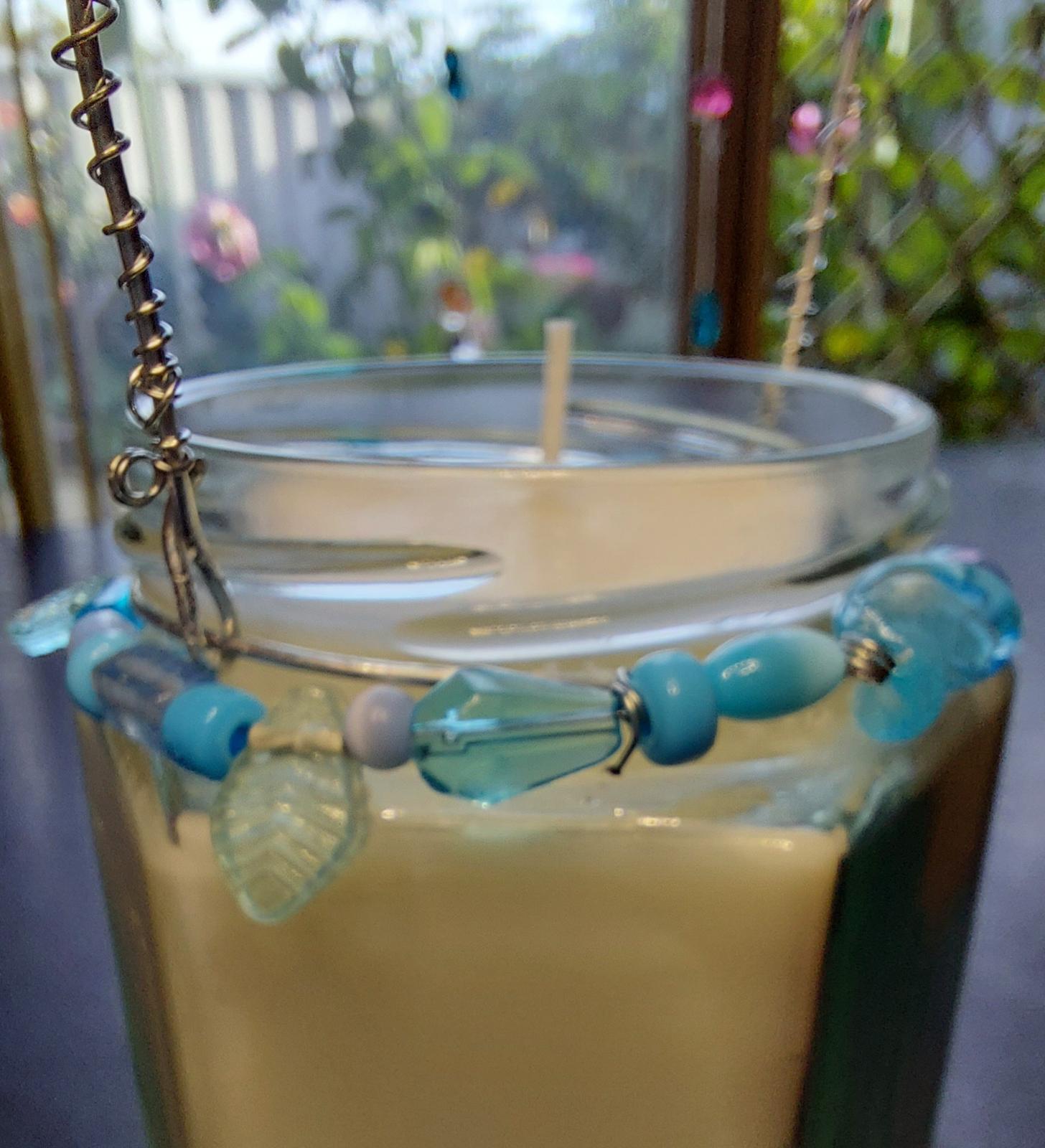 Upcycled glass candles