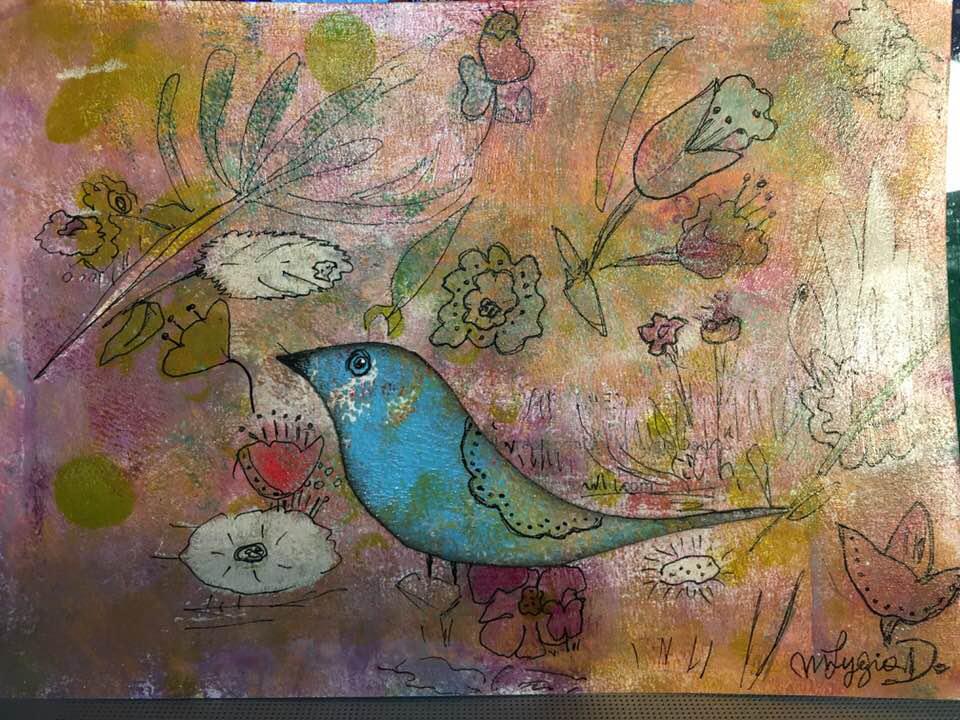 MIXED MEDIA ON PAPER