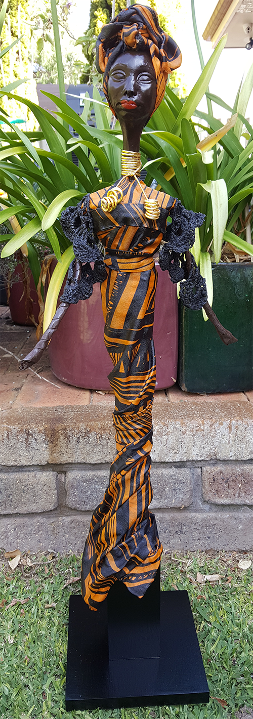 Mamitu - African doll fabric sculpture
