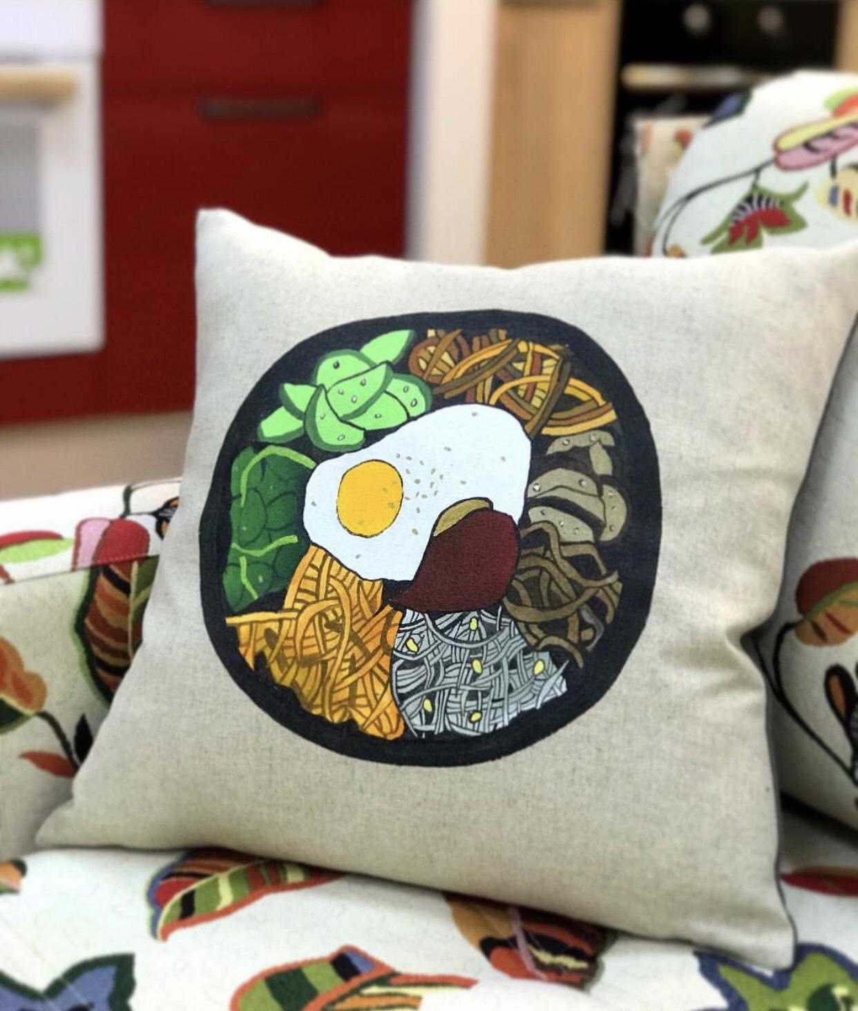 Korean bibimbap cushion