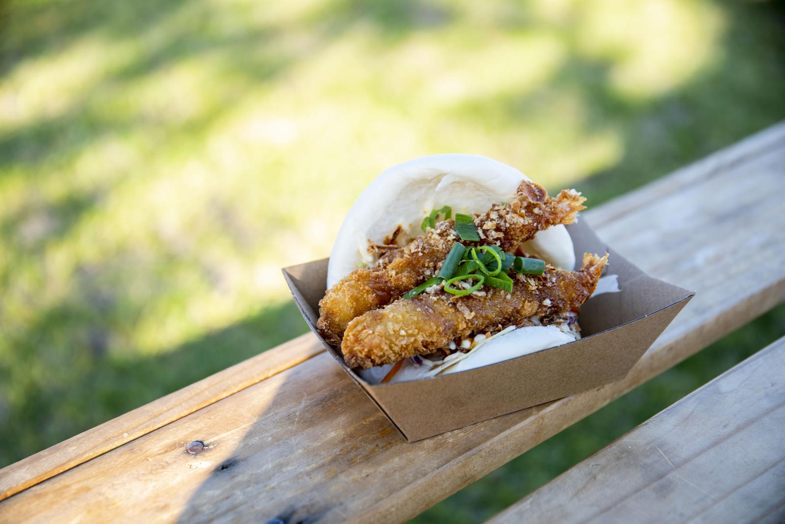Honey prawn bao