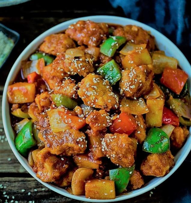 Sweet & Sour Chicken with veggies