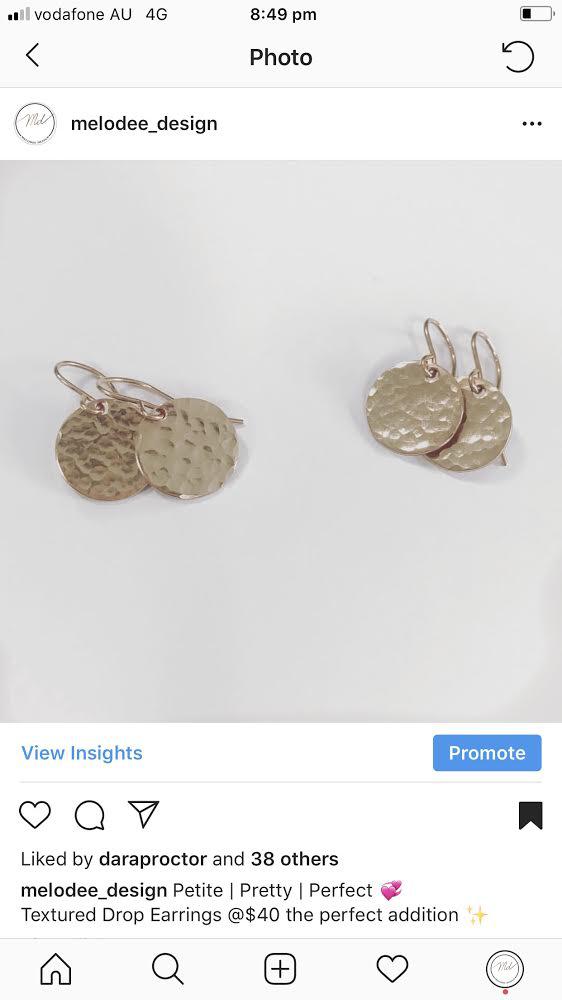 Textured Drop Earring