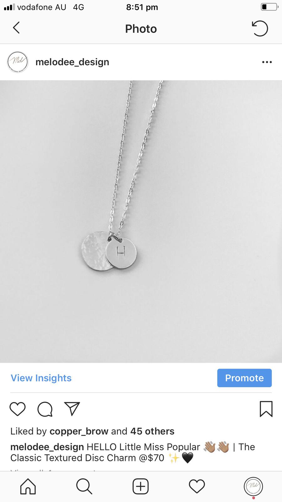 Textured Disc Charm Silver