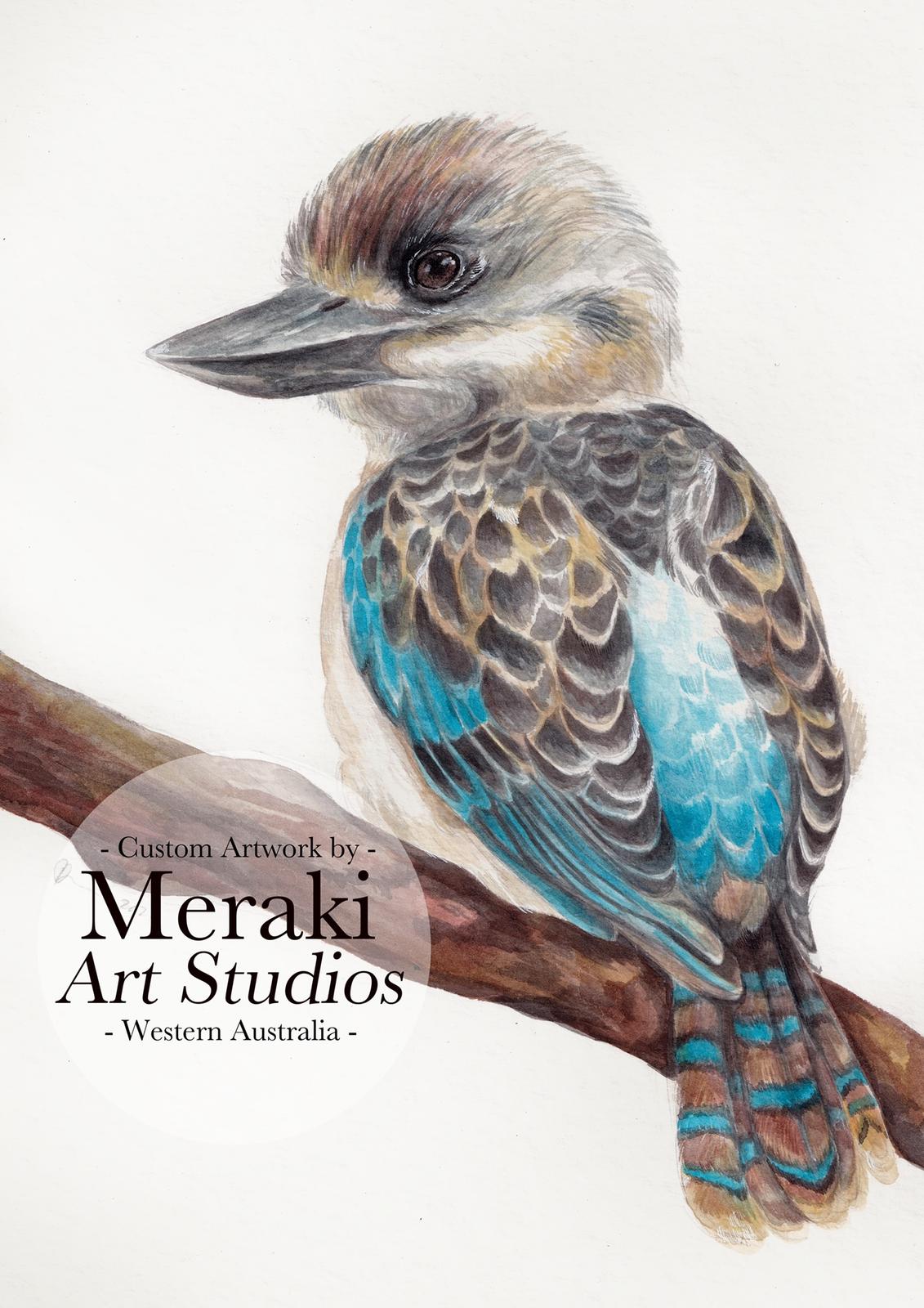 Blue-Winged Kookaburra (Commissioned Piece)