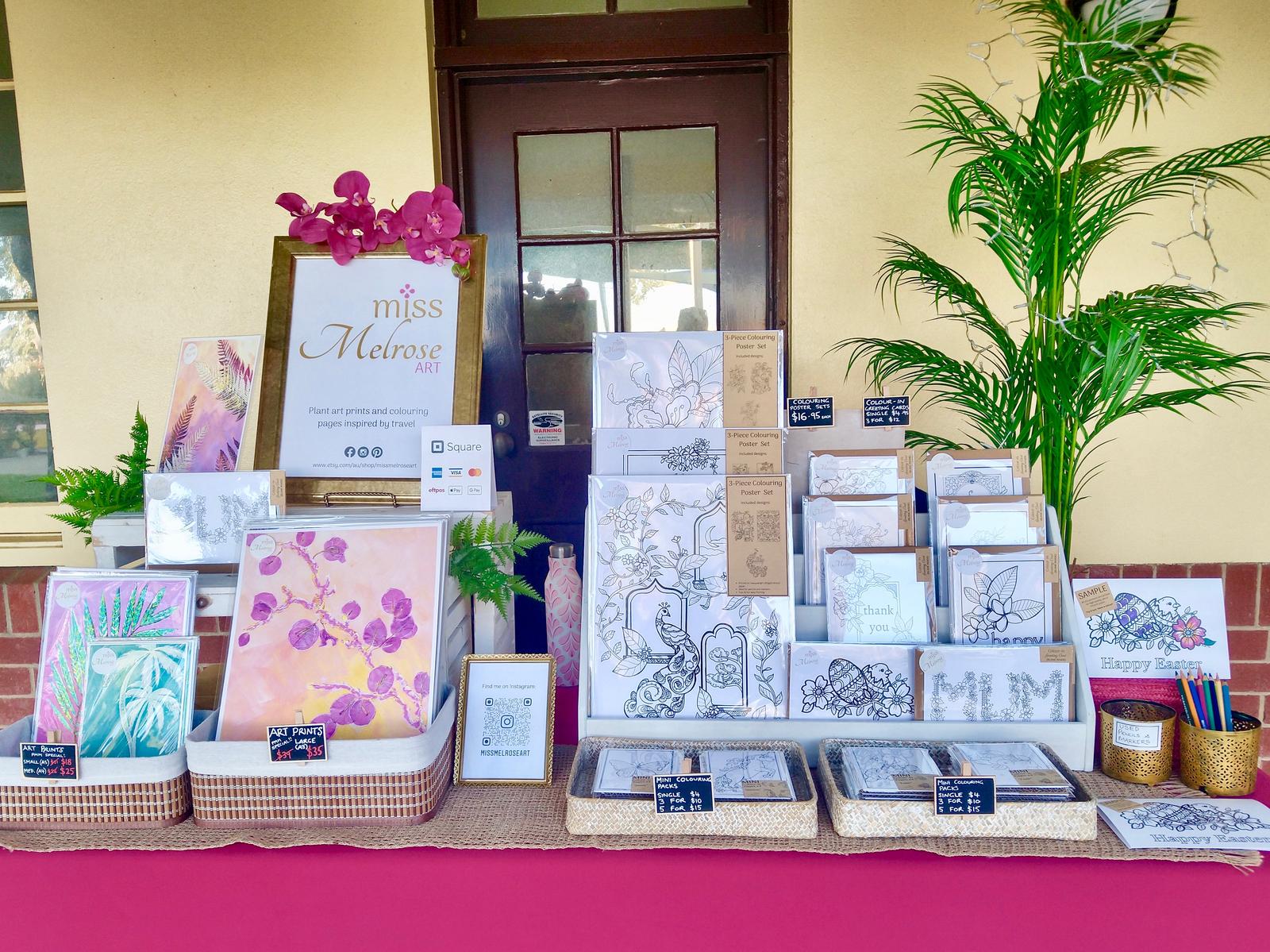 Stall at Perth Makers Market Easter 2022