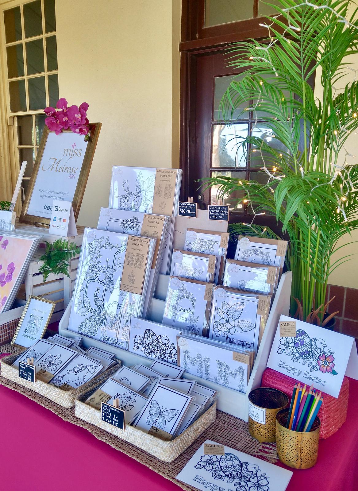 Stall at Perth Makers Market Easter 2022